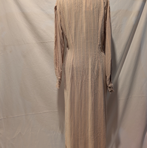 FP Free People Audrey linen blend stripe midi shirt dress (Belt Not Included) - Picture 7 of 13